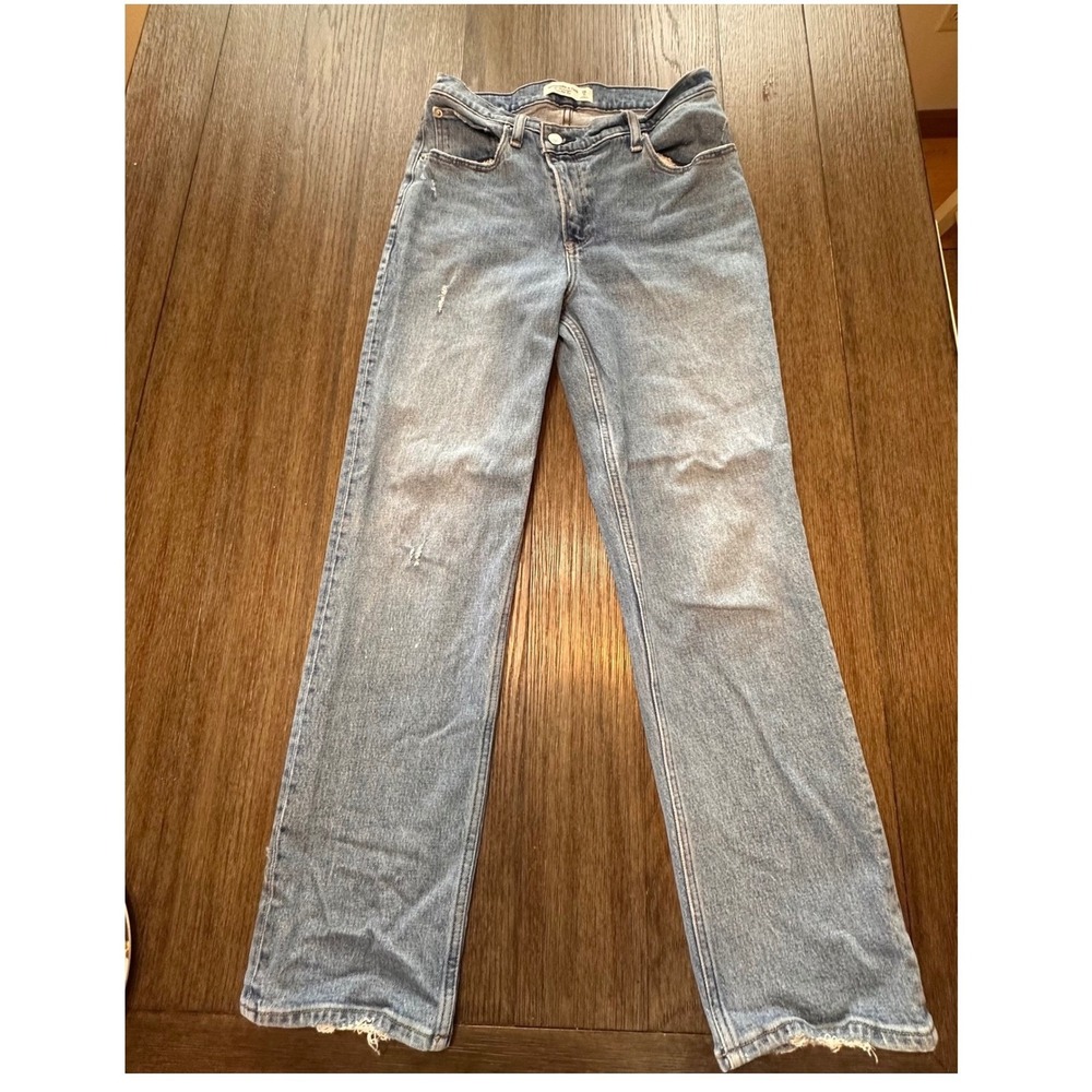 Abercrombie & Fitch The 90s Straight Ultra High Rise Jeans Denim Size 28 Short 6